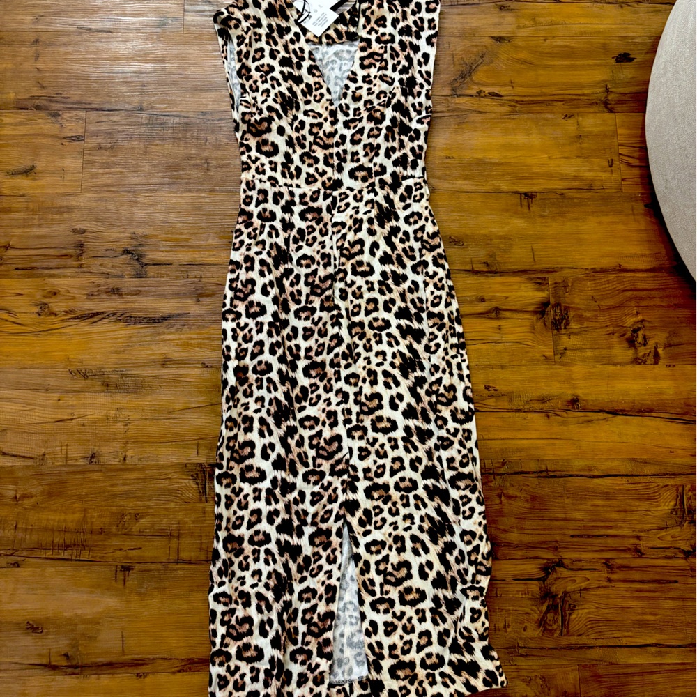 NWT Zara Midi Cheetah Dress